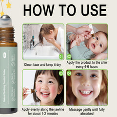 ZL7QHSE teething roller on baby's gums with gentle cooling touch.