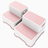 ZLMHYYM Toddler Step Stool off-white close-up shows non-slip surface for safe use.
