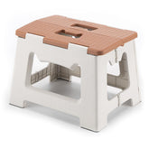 ZLMHYYM 9-inch folding step stool in khaki for easy kitchen reach.
