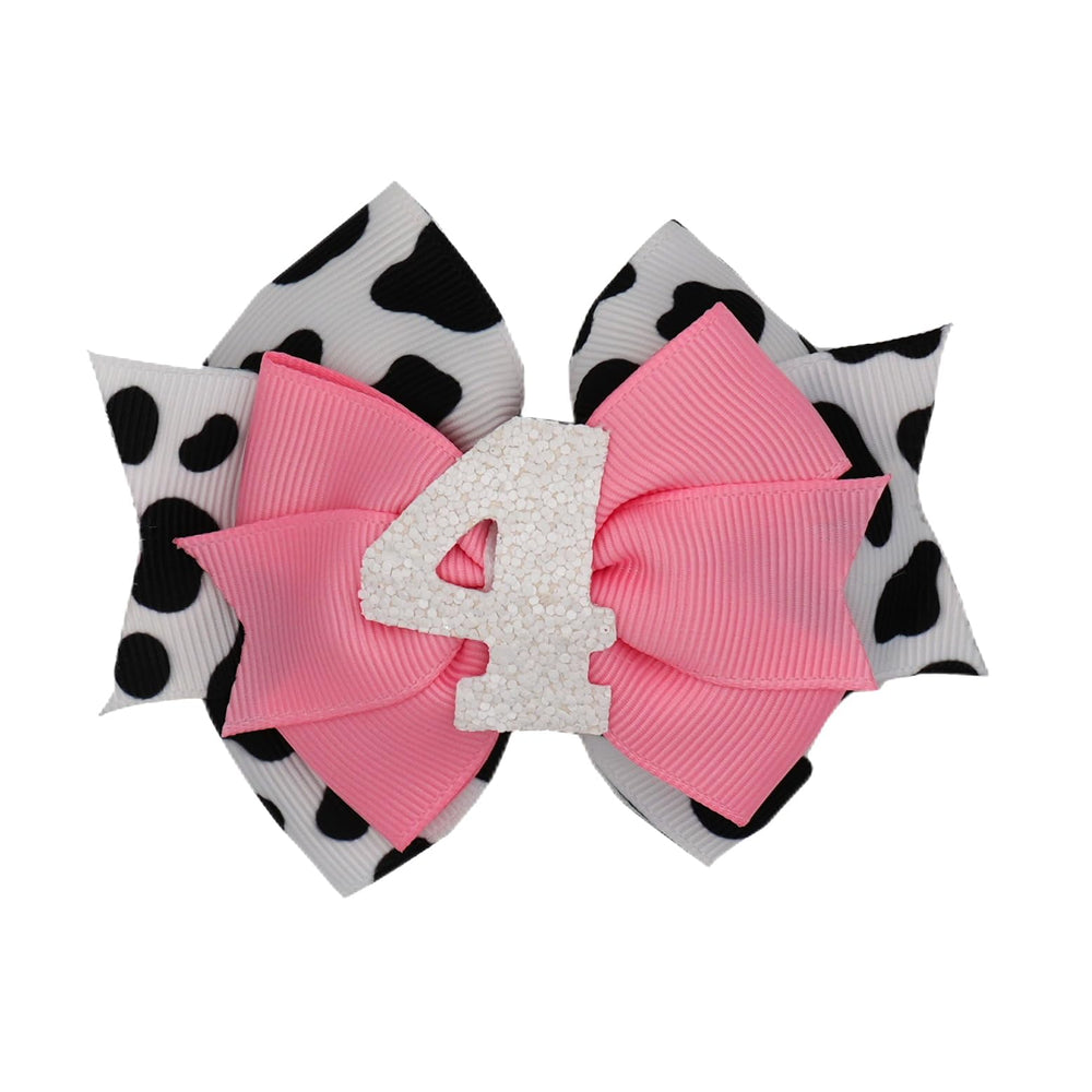 Zlwse birthday hair bow sparkle enhances festive toddler outfits for photoshoots.