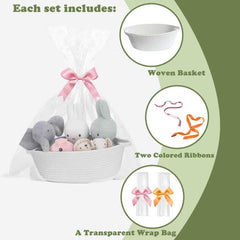 ZLYNN white woven basket unfolded displaying generous capacity