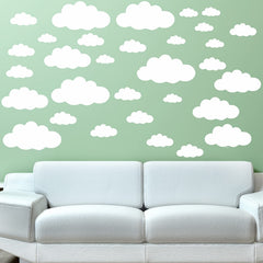 ZLZLCFZE cloud decal various sizes kid room highlights versatile decorating options.