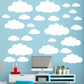 ZLZLCFZE white clouds ceiling decal pack collection creates dreamy nursery ceilings.