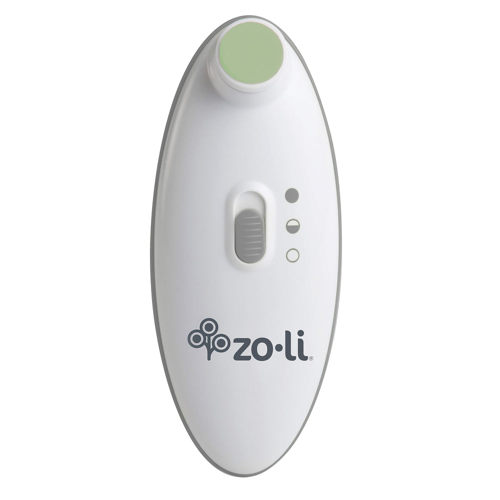 ZoLi Buzz B nail trimmer close-up grip showing comfortable ergonomic handle for safe baby nail care