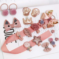 ZOCONE baby hair clip grey bow blends with outfits for toddlers
