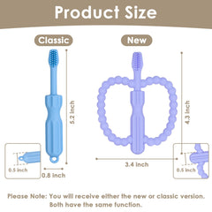 ZOEDO baby teether toothbrush shape offers gentle chewing surfaces