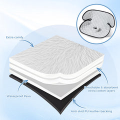Zoiapai Piddle Pad stain-resistant fabric keeps seats fresh between washes