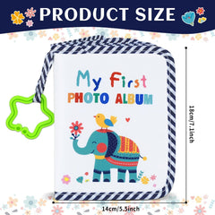 ZOIIWA baby photo album spread showing 4x6 photo slots for milestones.