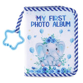 ZOIIWA Baby's First Family Album cover with blue elephant design for engaging memories.