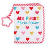 ZOIIWA Baby's My First Family Album cover showcases colorful hearts for lasting memories and keepsakes
