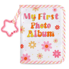 ZOIIWA baby’s first family album cover with groovy flower design for a keepsake