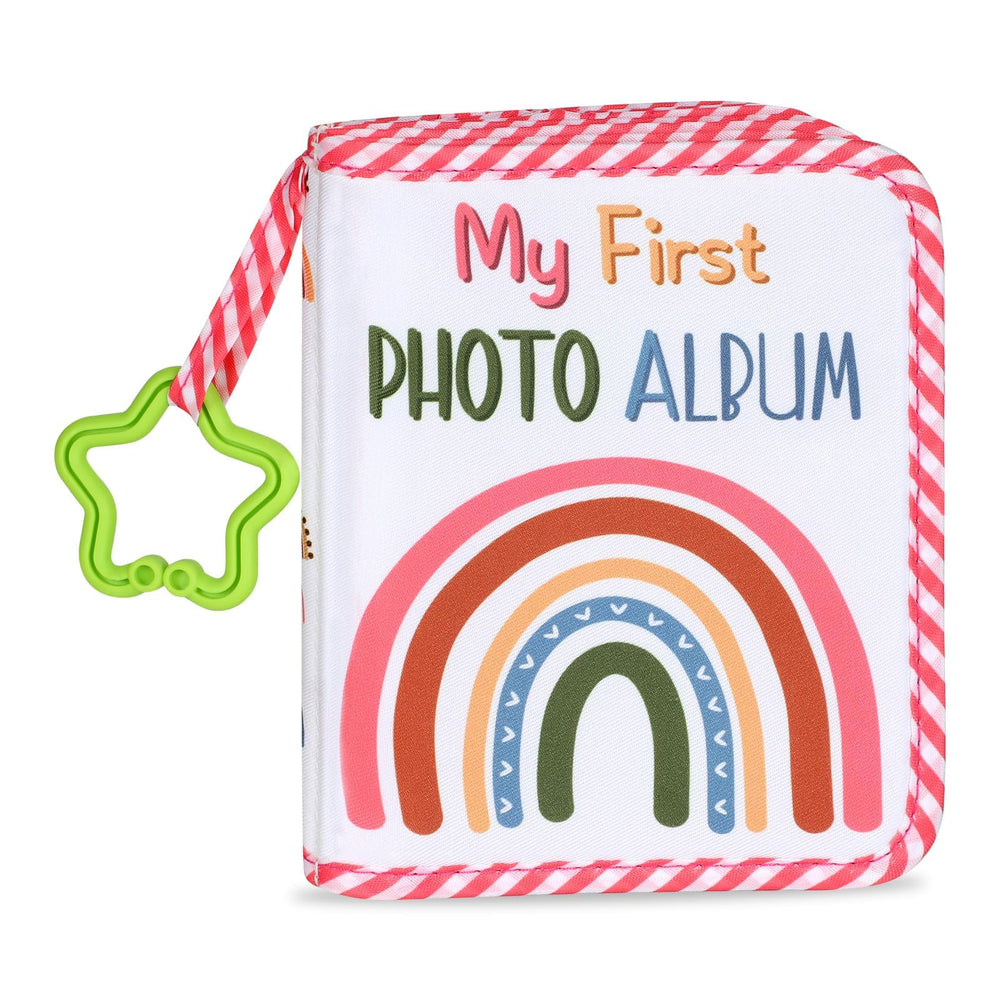 ZOIIWA baby's first family album soft cloth cover, ideal for cozy newborn memory keepsakes.