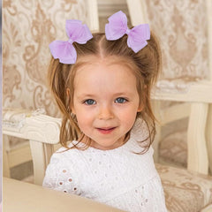 Zolyco baby hair bow light purple set of 2 with secure alligator clips