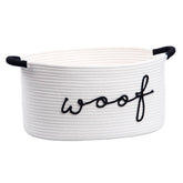 ZOMBATI dog toy basket woven cotton rope for tidy toy storage