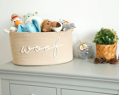 zombati woof basket side handles for easy transport and everyday toy organization