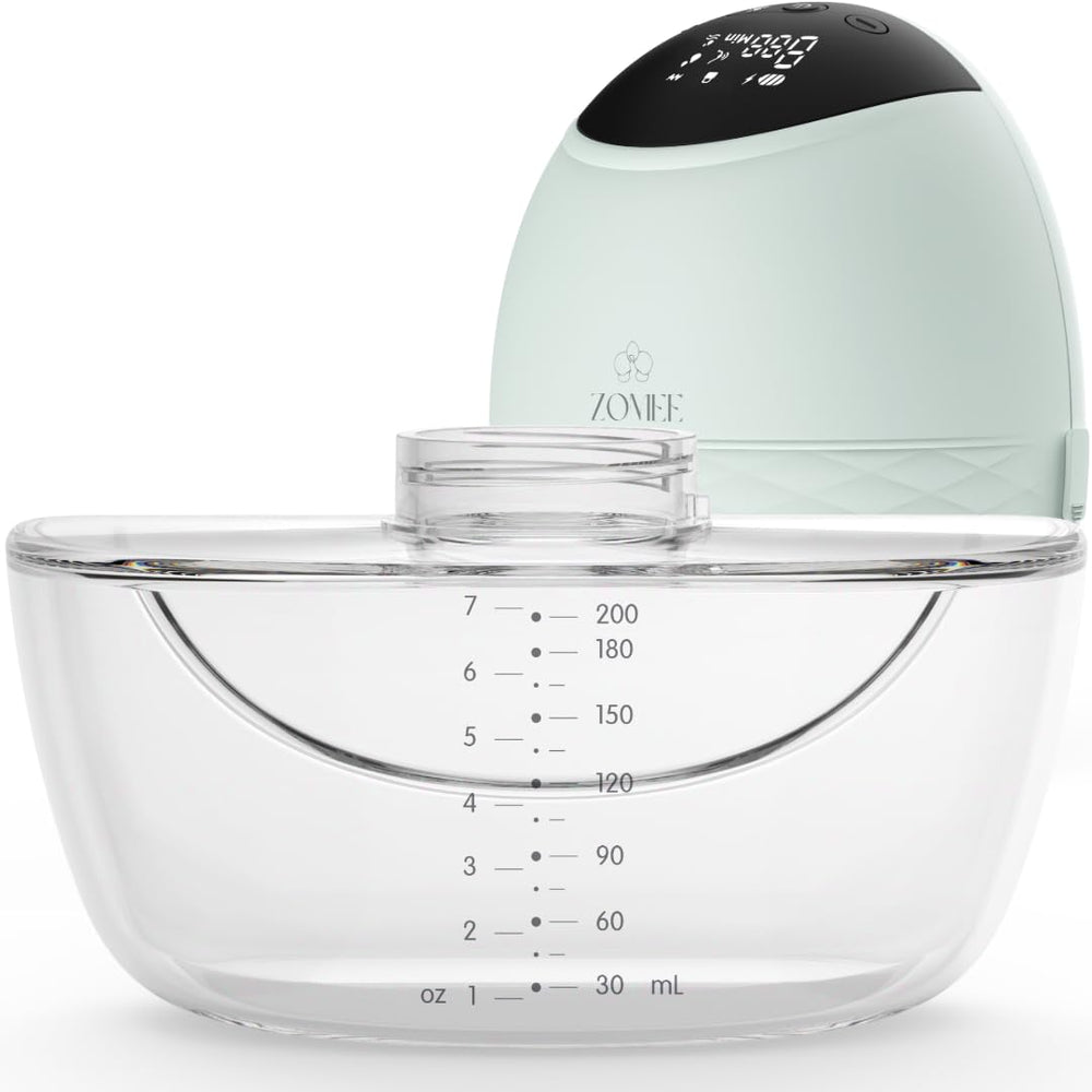 Zomee bottle leak-proof cap keeps spills at bay during on-the-go pumping.
