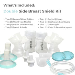 Zomee wide-neck 140 ml bottles support quick filling and thorough cleaning.