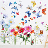 Zonon 64 Pcs wall decals featuring flowers and butterflies brighten nursery decor