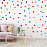 Zonon polka dots wall decal 2-inch rainbow dots brighten nursery walls for playful decor.