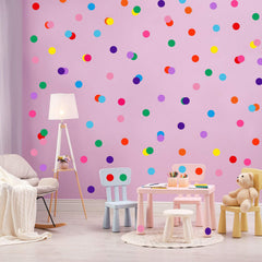 Zonon polka dots keep walls flexible, easy removal for seasonal styling.