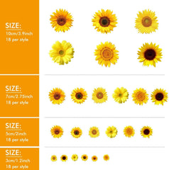 Zonon sunflower wall decals placed on a kids room wall brighten space with safe vinyl self-adhesive decor
