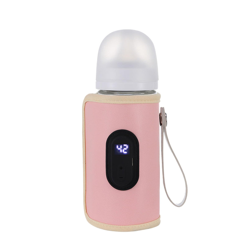 ZONV baby bottle warmer pink front display offering precise temperature control.