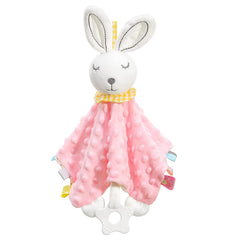 Zooawa Lovey Rabbit plush blanket in pink for soothing nap time