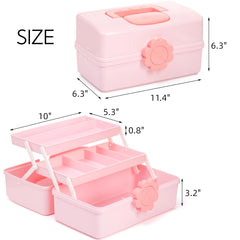 ZOOFOX pink storage organizer with handle for easy transport