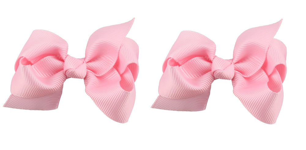 ZOONAI 3-inch baby bow pink clip close-up for photo-ready styling