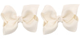 ZOONAI 3-inch ivory baby bow clip for photos and daily wear.