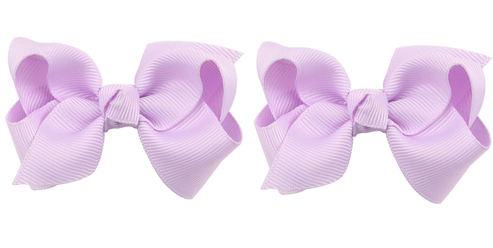 ZOONAI 3 Inch Baby Bow clip close-up in light purple for everyday cute styling