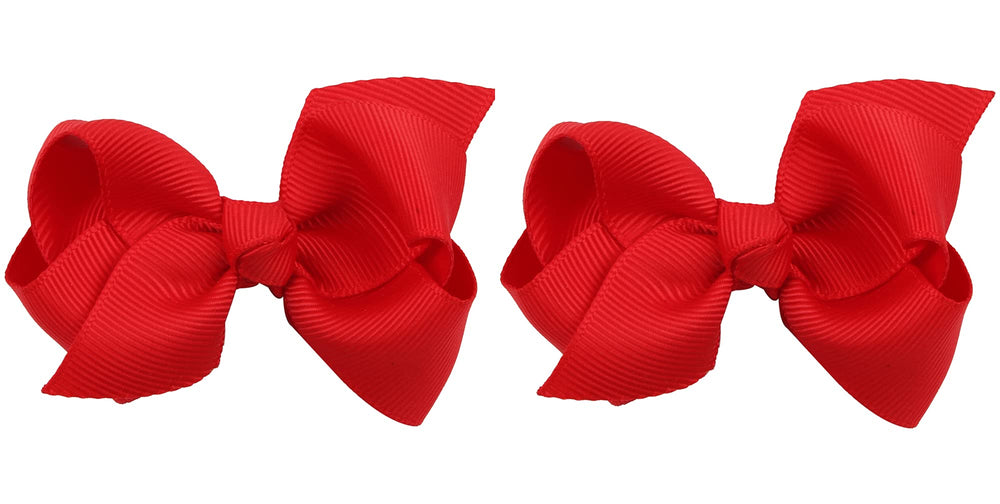 ZOONAI 3 inch baby bow red clip close-up for adorable photo moments