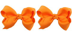 ZOONAI orange 3-inch bow clip adds a cute touch to baby photos.