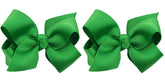 ZOONAI 3-inch green baby girl hair bow clip for newborns and toddlers, stylish and secure.