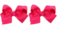 ZOONAI 3-inch rose bow clip for baby girls, ideal for daily wear.