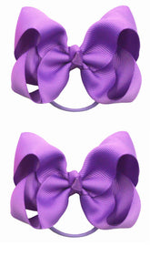 ZOONAI 4inch purple bows ready for daily wear and special occasions