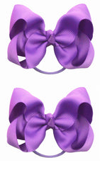 ZOONAI 4inch purple bows ready for daily wear and special occasions
