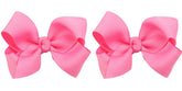 ZOONAI baby bow deep pink clip front view for photos and daily wear.
