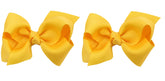 ZOONAI baby bow yellow clip 2pc for cute photos and everyday wear
