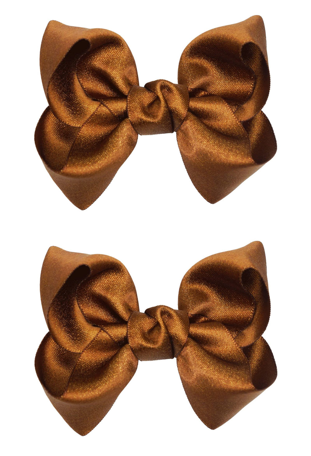 ZOONAI deep brown 3-inch baby bow clip close-up for stylish photo moments