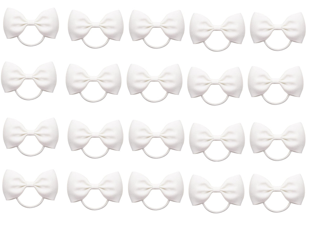 ZOONAI white baby hair bows for cute ponytails and everyday style.