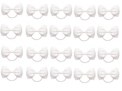 ZOONAI white baby hair bows for cute ponytails and everyday style.