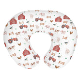 ZoUbqchY Farm Animals Life nursing pillow cover with playful animals for cozy feeding.