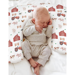 ZoUbqchY Farm Animals Life nursing pillow cover adds calming nursery decor.