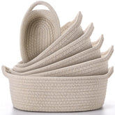 Zopeal 6-piece oval storage basket set keeps spaces tidy with versatile organization.