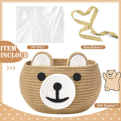 Zopeal bear gift basket design adds charming focal point and easy gifting options.