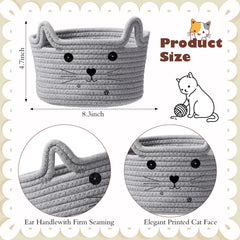 Zopeal Cat Basket compact size fits shelves and desks.