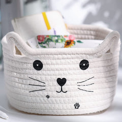 Zopeal Cat Basket white cotton rope texture and durable build