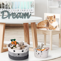 Zopeal woven cotton rope basket shows durable material for long-lasting storage.