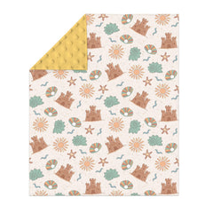 ZoUbqchY Boho Beach Summer Baby Blanket dotted back close-up highlights breathable double-layer warmth.